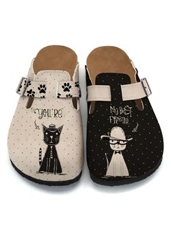 Calceo Chodaki w kolorze beżowo-czarnym ze sklepu Limango Polska w kategorii Klapki damskie - zdjęcie 189090912