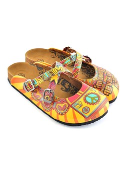 Calceo Chodaki w kolorze pomarańczowo-żółtym ze wzorem ze sklepu Limango Polska w kategorii Klapki damskie - zdjęcie 189091040