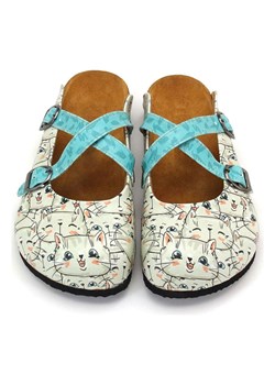 Calceo Chodaki w kolorze turkusowo-kremowym ze sklepu Limango Polska w kategorii Klapki damskie - zdjęcie 189091134