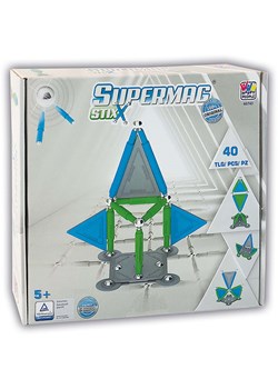 SUPERMAG 40-częściowy zestaw magnetyczny "Supermag Stix" - 5+ ze sklepu Limango Polska w kategorii Zabawki - zdjęcie 189092104