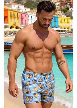 Bawełniane bokserki męskie Classic 001/184, Kolor niebieski-wzór, Rozmiar M, Cornette ze sklepu Primodo w kategorii Majtki męskie - zdjęcie 189096312