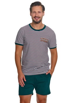 Doctor Nap PMB.7404 piżama męska z kieszeniami choco green ze sklepu kontri.pl w kategorii Piżamy męskie - zdjęcie 189097931