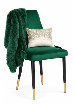 Zielone krzesło glamour z pikowanym tyłem L6-E75 ze sklepu Edinos.pl w kategorii Krzesła - zdjęcie 189098742
