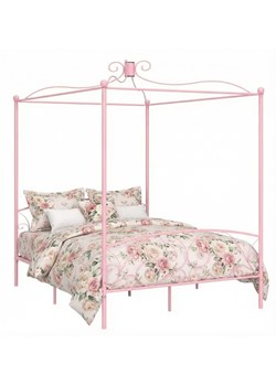 Różowe podwójne łóżko rustykalne 180x200 cm Z9-L68 ze sklepu Edinos.pl w kategorii Łóżka i materace - zdjęcie 189098744