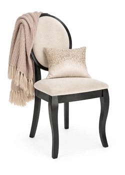 Beżowe stylowe krzesło drewniane G2-R71 ze sklepu Edinos.pl w kategorii Krzesła - zdjęcie 189098760