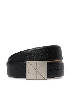 Pasek Calvin Klein Emblem Plaque W/ Aop 35Mm Adj LV04D7082G Czarny ze sklepu eobuwie.pl w kategorii Paski męskie - zdjęcie 189098773