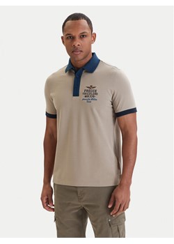 Aeronautica Militare Polo 261PO1908UP00191 Beżowy Slim Fit ze sklepu MODIVO w kategorii T-shirty męskie - zdjęcie 189099081