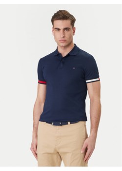 Tommy Hilfiger Polo MW0MW42743 Granatowy Slim Fit ze sklepu MODIVO w kategorii T-shirty męskie - zdjęcie 189099104