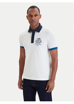 Aeronautica Militare Polo 261PO1908UP00191 Biały Slim Fit ze sklepu MODIVO w kategorii T-shirty męskie - zdjęcie 189099163