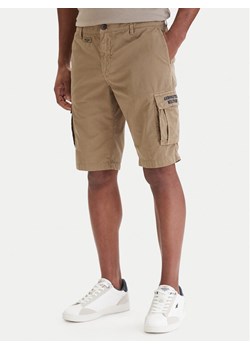 Aeronautica Militare Szorty sportowe 261BE0066UCT01122 Beżowy Regular Fit ze sklepu MODIVO w kategorii Spodenki męskie - zdjęcie 189099173