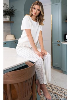 Sensis bawełniana piżama damska dwuczęściowa Soleil, Kolor ecru-beżowy, Rozmiar S, SENSIS ze sklepu Primodo w kategorii Piżamy damskie - zdjęcie 189099714