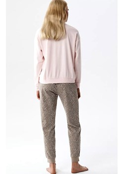 Atlantic długa bawełniana piżama damska NLP-515-ROZJ_KAM, Kolor różowo-brązowy, Rozmiar S, ATLANTIC ze sklepu Intymna w kategorii Piżamy damskie - zdjęcie 189099943