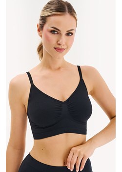 Bezszwowy biustonosz na ramiączkach czarny S121, Kolor czarny, Rozmiar L/XL, Gabriella ze sklepu Intymna w kategorii Biustonosze - zdjęcie 189099950