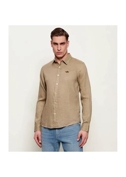 Aeronautica Militare Lniana koszula | Regular Fit ze sklepu Gomez Fashion Store w kategorii Koszule męskie - zdjęcie 189100244