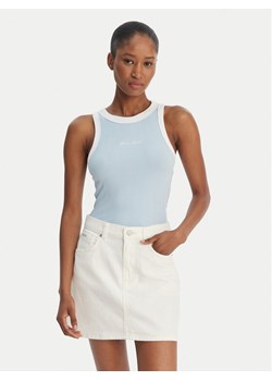 Guess Jeans Top W6GPZ8 KF641 Błękitny Slim Fit ze sklepu MODIVO w kategorii Bluzki damskie - zdjęcie 189101814