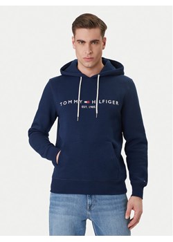 Tommy Hilfiger Bluza Logo MW0MW11599 Granatowy Regular Fit ze sklepu MODIVO w kategorii Bluzy męskie - zdjęcie 189101831