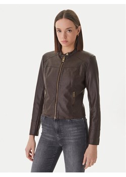 Guess Kurtka z imitacji skóry W6GL09 W1834 Brązowy Regular Fit ze sklepu MODIVO w kategorii Kurtki damskie - zdjęcie 189101833