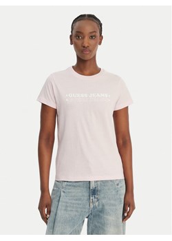 Guess Jeans T-Shirt W6GIC5 K8HM0 Różowy Regular Fit ze sklepu MODIVO w kategorii Bluzki damskie - zdjęcie 189101844