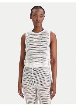 Guess Top E6GR01 Z5632 Biały Regular Fit ze sklepu MODIVO w kategorii Odzież plażowa - zdjęcie 189101870