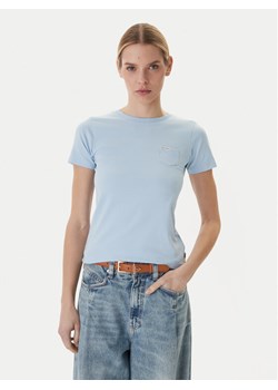 Guess T-Shirt W5RI52 J1314 Błękitny Regular Fit ze sklepu MODIVO w kategorii Bluzki damskie - zdjęcie 189101904
