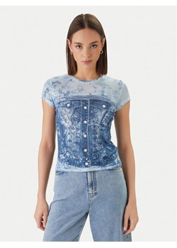 Guess T-Shirt W6GI44 K3614 Niebieski Regular Fit ze sklepu MODIVO w kategorii Bluzki damskie - zdjęcie 189101911
