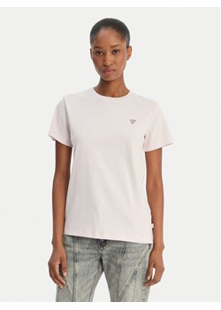 Guess Jeans T-Shirt W4YI10 J1314 Różowy Regular Fit ze sklepu MODIVO w kategorii Bluzki damskie - zdjęcie 189101922
