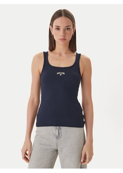 Guess Jeans Top W6GPZ2 KA0H1 Granatowy Slim Fit ze sklepu MODIVO w kategorii Bluzki damskie - zdjęcie 189101930