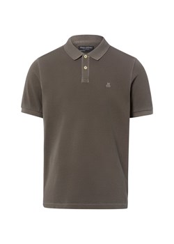 Marc O'Polo Męska koszulka polo Mężczyźni Bawełna (100%) błotnisty jednolity ze sklepu vangraaf w kategorii T-shirty męskie - zdjęcie 189102883