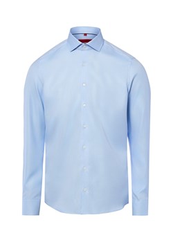 Finshley & Harding Męska koszula biznesowa - non-iron Mężczyźni Slim Fit Bawełna (100%) jasnoniebieski jednolity ze sklepu vangraaf w kategorii Koszule męskie - zdjęcie 189102892