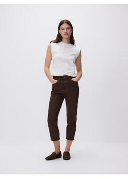 Reserved - Jeansy mom fit z krótszą nogawką - dark grey jeans ze sklepu Reserved w kategorii Jeansy damskie - zdjęcie 189103013