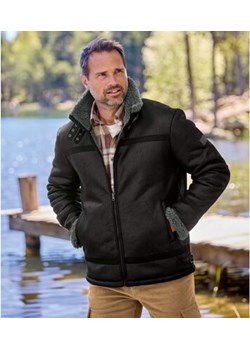 Kurtka w stylu bomberki ze sztucznego zamszu podszyta kożuszkiem sherpa ze sklepu Atlas For Men w kategorii Kurtki męskie - zdjęcie 189103090