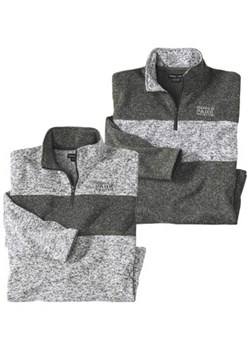 Zestaw 2 melanżowych bluz z moltonu ze sklepu Atlas For Men w kategorii Bluzy męskie - zdjęcie 189103181