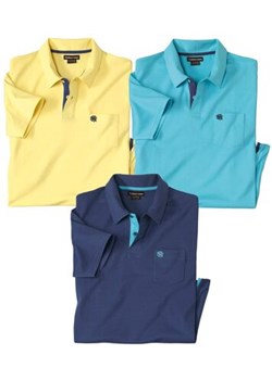 Zestaw 3 polo Summertime ze sklepu Atlas For Men w kategorii T-shirty męskie - zdjęcie 189103214