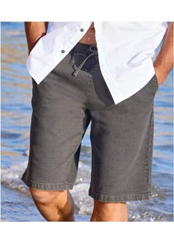 Szare, wygodne jeansowe bermudy ze stretchem ze sklepu Atlas For Men w kategorii Spodenki męskie - zdjęcie 189103222