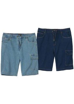 Zestaw 2 wygodnych bermudów z denimu ze stretchem ze sklepu Atlas For Men w kategorii Spodenki męskie - zdjęcie 189103261