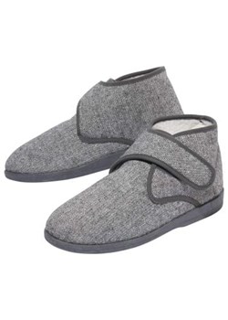 Wysokie kapcie z rzepem ocieplane kożuszkiem sherpa ze sklepu Atlas For Men w kategorii Kapcie męskie - zdjęcie 189103343