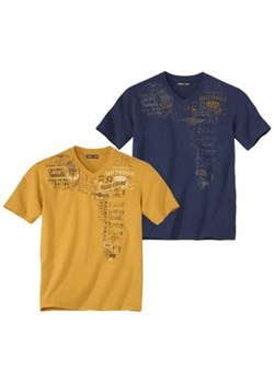 Zestaw 2 koszulek z dekoltem w serek Road Legend ze sklepu Atlas For Men w kategorii T-shirty męskie - zdjęcie 189103540