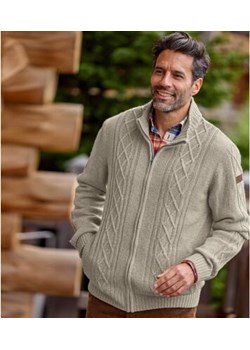 Melanżowa bluza z dzianiny z warkoczowym wzorem ze sklepu Atlas For Men w kategorii Swetry męskie - zdjęcie 189103652