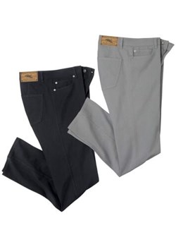Zestaw 2 par spodni z twillu ze stretchem ze sklepu Atlas For Men w kategorii Spodnie męskie - zdjęcie 189103711