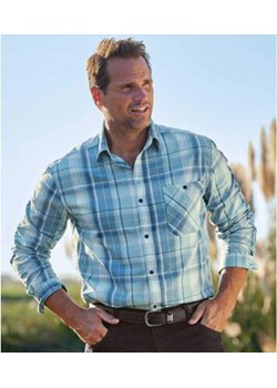 Popelinowa koszula w niebieską kratę ze sklepu Atlas For Men w kategorii Koszule męskie - zdjęcie 189103724