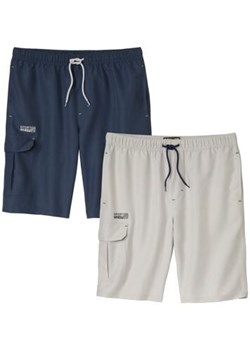Zestaw 2 par wygodnych bermudów z mikrofibry ze sklepu Atlas For Men w kategorii Spodenki męskie - zdjęcie 189103804