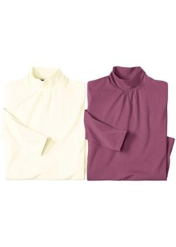 Zestaw dwóch półgolfów z marszczonym kołnierzem ze sklepu Atlas For Men w kategorii Swetry damskie - zdjęcie 189103861