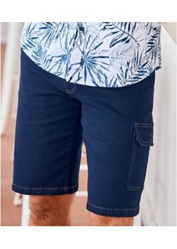 Bermudy-bojówki z jeansu ze stretchem ze sklepu Atlas For Men w kategorii Spodnie męskie - zdjęcie 189103884
