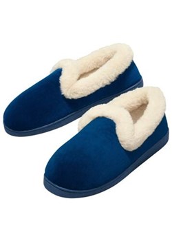 Kapcie z weluru i imitacji futerka ze sklepu Atlas For Men w kategorii Kapcie damskie - zdjęcie 189103894