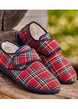 Kapcie w kratę z podszewką sherpa ze sklepu Atlas For Men w kategorii Kapcie męskie - zdjęcie 189103923