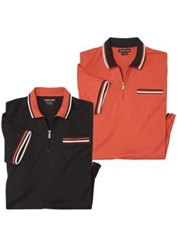 Zestaw 2 polo z kołnierzem z suwakiem ze sklepu Atlas For Men w kategorii T-shirty męskie - zdjęcie 189104163