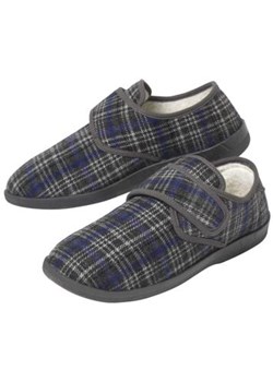 Kapcie zapinane na rzep i podszyte kożuszkiem sherpa ze sklepu Atlas For Men w kategorii Kapcie męskie - zdjęcie 189104164