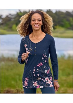Bluzka z nadrukiem kwiatowym z dekoltem na zatrzaski ze sklepu Atlas For Men w kategorii Bluzki damskie - zdjęcie 189104190