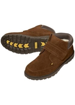 Buty z zamszowej skóry z kożuszkiem sherpa ze sklepu Atlas For Men w kategorii Buty zimowe męskie - zdjęcie 189104194