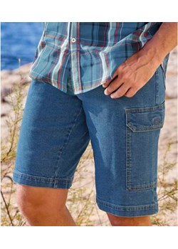 Wygodne, jeansowe bermudy bojówki ze stretchem ze sklepu Atlas For Men w kategorii Spodnie męskie - zdjęcie 189104264